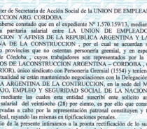 Firman acuerdo salarial para Córdoba sin tener personería gremial Firman acuerdo salarial para Córdoba sin tener personería gremial