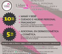 Nuevo beneficio: Farmacias Líder Nuevo beneficio: Farmacias Líder